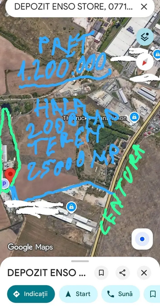 Sector 1, Vand teren cu hala si moara centura 25000 mp, platforma,4000 mp,